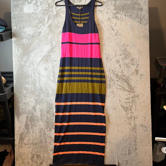 Tommy Bahama Striped Racerback Knit Maxi Dress Sz Small Nautical Resortwear New - Picture 1 of 7